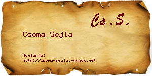 Csoma Sejla névjegykártya